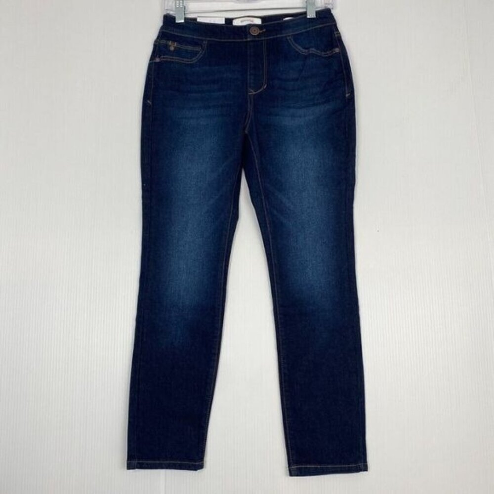 Skinnygirl Women’s Mid Rise Skinny Crop IStretch Jeans Indigo Size 26T Pull On - Picture 1 of 11